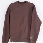 crewneck sweatshirt basic-BROWN