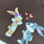 Valentine's- EMBROIDERY rabbit in love