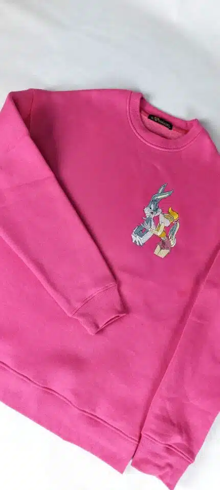 EMBROIDERY-CREWNECK RABBIT IN LOVE