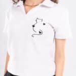 EMBROIDERY -Short Sleeve Polo caty