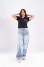 EMBROIDERY -JEANS -Love ME - Image 4