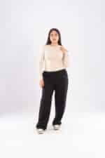 Long Sleeve Round Neck Top -BASIC