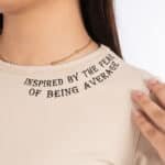 EMBROIDERY -INSPIRED Long Sleeve Round Neck Top