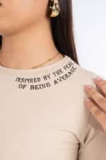 EMBROIDERY -INSPIRED Long Sleeve Round Neck Top