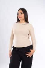 EMBROIDERY -INSPIRED Long Sleeve Round Neck Top - Image 4