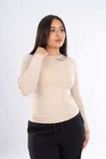 EMBROIDERY -INSPIRED Long Sleeve Round Neck Top - Image 5