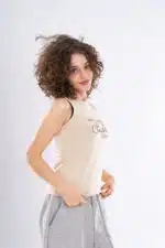 EMBROIDERY -SMILE -Sleeveless Top - Image 3