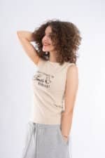 EMBROIDERY -SMILE -Sleeveless Top - Image 2