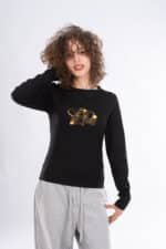 EMBROIDERY -princess Long Sleeve Round Neck Top - Image 3