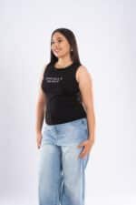 EMBROIDERY -MY SELF -Sleeveless Top - Image 2