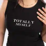 EMBROIDERY -MY SELF -Sleeveless Top