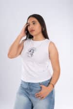 EMBROIDERY -princess -Sleeveless Top - Image 3