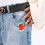 EMBROIDERY -JEANS -FLOWERS