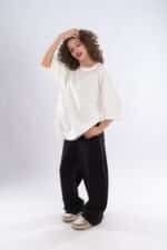 EMBROIDERY T-Shirt-BE HAPPY Oversized - Image 8